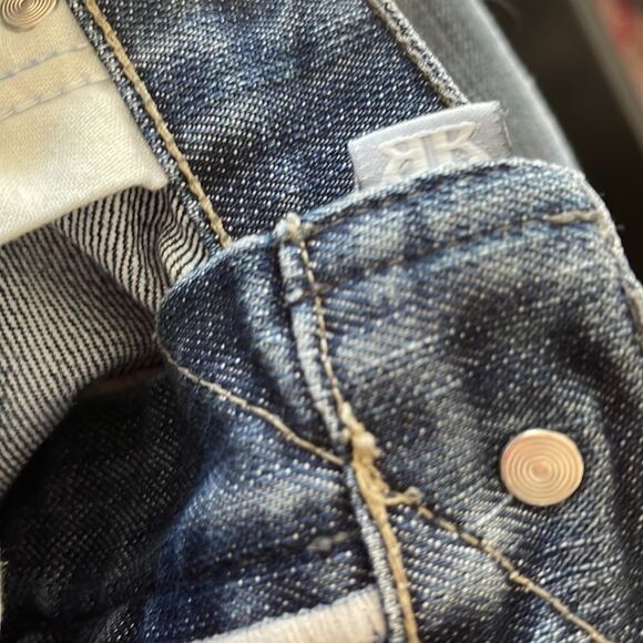 Rock & Republic Y2K Blue Tag Low Rise Bootcut Jeans Roth Acid Blue Jeans Sz 27 - Picture 12 of 13